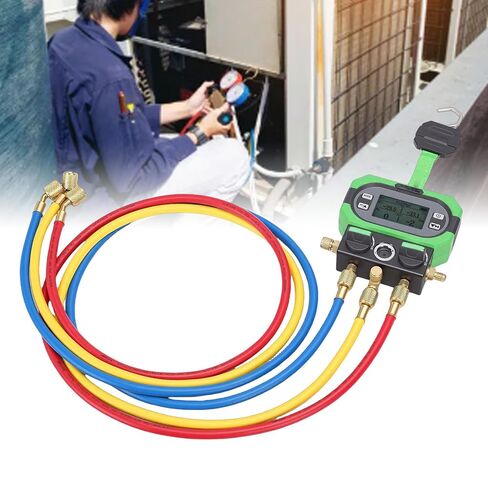 مجموعة قياس HVAC الرقمية من Zopsc مع مفتاح صمام كروي لصيانة نظام التيار المتردد للتبريد لمهندسي HVAC غطاء مطاطي مجموعة واحدة in Kuwait