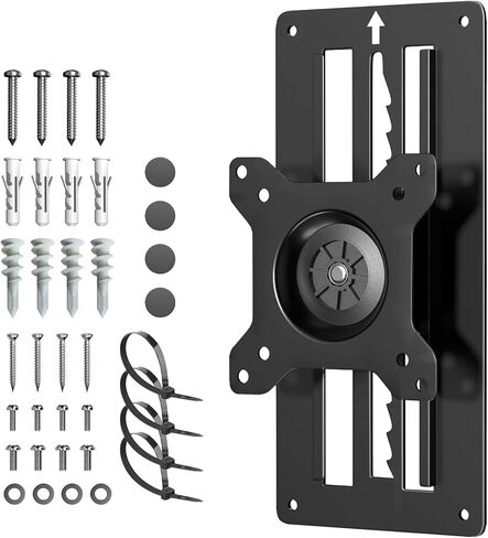 PUTORSEN Premium Height Adjustable Monitor Wall Mount up to 35 inch Ultrawide Screens, Low Profile VESA Wall Mount Monitor Holds up to 22lbs, Full Motion Computer Monitor Mount Wall, VESA 75/100,Black in Saudi Arabia