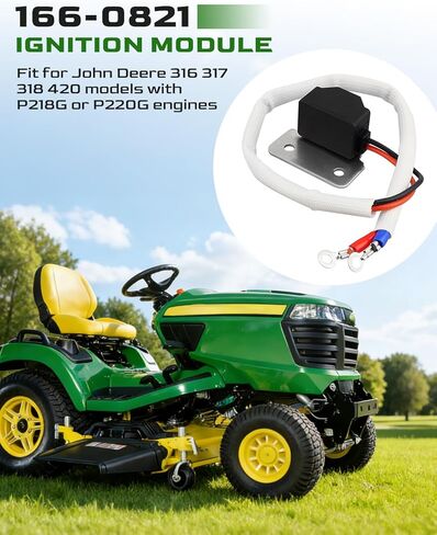 166-0821 Ignition Module Fit for Onan P218G P220G John Deere 316 317 318 420, Replace 166-0820 541-0522 HE166-0761 HE541-0522 166-0785 in Kuwait