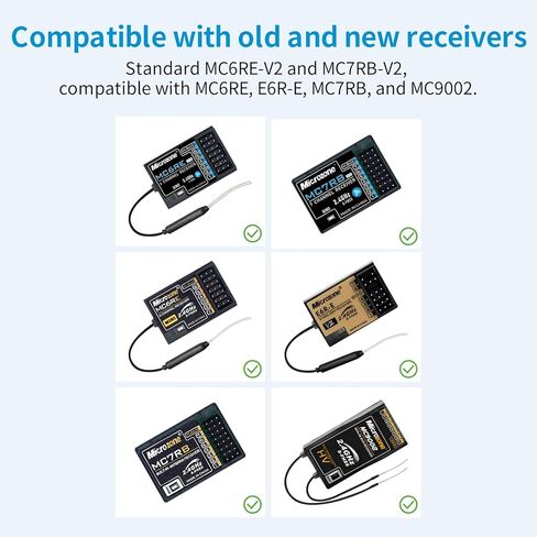 GoolRC Microzone MC6C 2.4GHz 6CH Remote Controller Mode 1 Transmitter and MC6RE Receiver Radio System for RC Airplane Drone Multirotor Helicopter Car Boat 6CH Receiver in Kuwait
