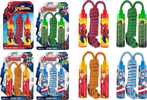 JA-RU Marvel Avengers Adjustable Jump Rope for Kids (Assorted Styles) Super Hero MCU Nylon Skipping Rope for Kids | Outdoor Recess Toys & Physical Education Equipment For Elementary Students. 6815 in Saudi Arabia