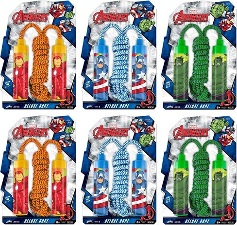 JA-RU Marvel Avengers Adjustable Jump Rope for Kids (Assorted Styles) Super Hero MCU Nylon Skipping Rope for Kids | Outdoor Recess Toys & Physical Education Equipment For Elementary Students. 6815 in Saudi Arabia