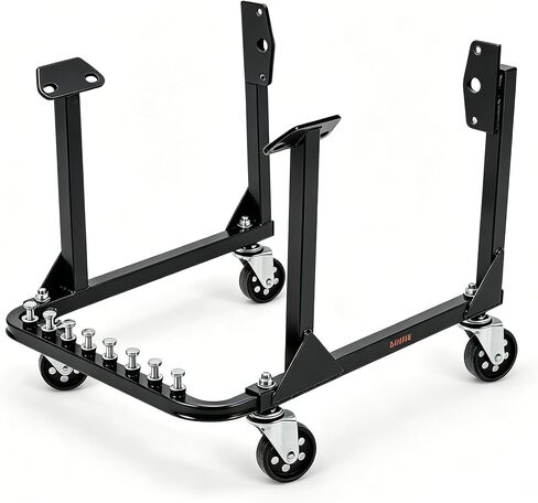 Takywep 750 LBS مهد المحرك مع العجلات، حامل المحرك المتدحرج بسعة الحمولة مع 4 عجلات دوارة و4 مواضع خطاف، حامل مهد المحرك لكتلة تشيفي الصغيرة والكتلة الكبيرة in Kuwait