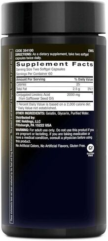 BodyDynamix CLA | Conjugated Linoleic Acid | Fuels Energy and Fat Metabolism | Improves Body Composition | 120 Count in Saudi Arabia