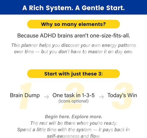 ADHD Planner for Adults – Undated Daily Executive Function Planner with Energy Task Management & Focus Tools, GRANROUTO B5 Hardcover Productivity Journal, Time Blindness & Neurodivergent Organizer in Kuwait