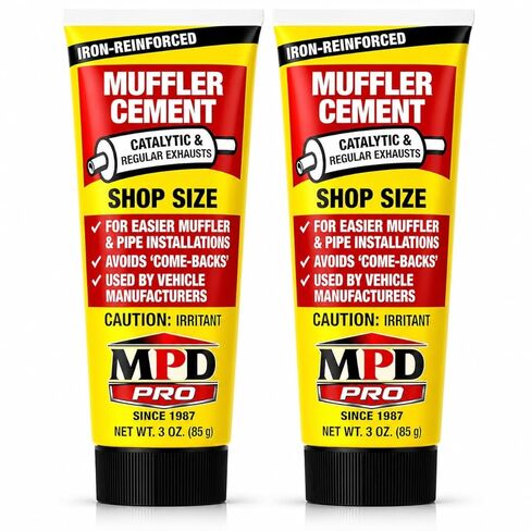 معجون أسمنتي كاتم صوت MPD – 16 أونصة | يختم تسربات العادم والشقوق والثقوب | مقاومة للحرارة حتى 2000 درجة فهرنهايت | سهولة الاستخدام لإصلاح السيارات (عبوة من قطعة واحدة) in Kuwait
