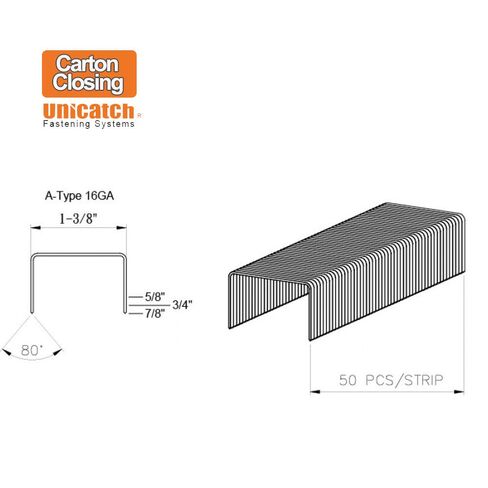 Carton Closing Staples A Type Staples with 1-3/8-Inch Crown and 3/4-Inch Leg A34 in Kuwait