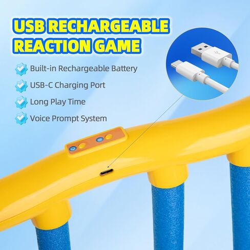 لعبة Reflex Drop Sticks، 6 أوضاع و3 سرعات لعبة تدريب التنسيق بين اليد والعين، لعبة تفاعلية ممتعة للإمساك بالعصي المتساقطة للأطفال والكبار والرياضيين، هدية حسية للعلوم والتكنولوجيا والهندسة والرياضيات، (أصفر أزرق) in Kuwait