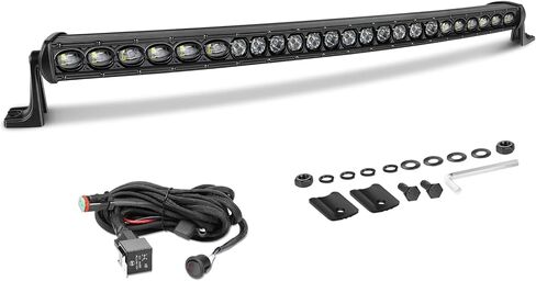 القرون LED الصفراء مع تسخير الأسلاك والأغطية السوداء 3 "40W كري LED أضواء الخندق بقعة الفيضانات كومبو أضواء الضباب الأصفر مطاردة رئيس ضوء للشاحنات دراجة نارية SUV UTV ATV الدراجة الترابية in Kuwait