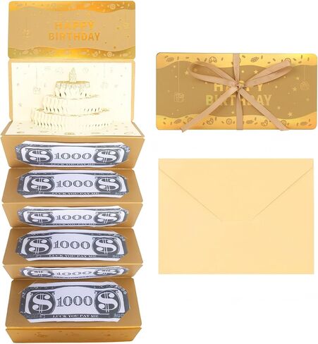 pVq Wedding Card for Bride and Groom Wedding Money Holder for Cash Gift Card with 6 Slots Money Envelopes to New Mr & Mrs (White) in Kuwait