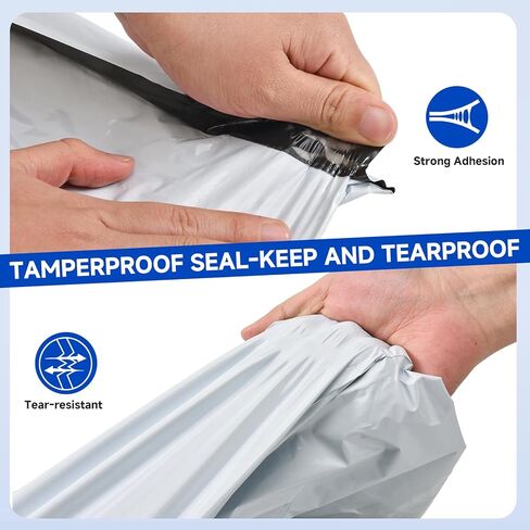 17.7 X 22 Inches Poly Mailers, Large Shipping Bags for Clothes, Plastic Envelopes Mailing Packaging Bags (White, 17.7 X 22 Inch/ 12 PCS) in Kuwait