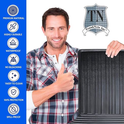 Premium Cargo Liner for Ford Explorer 2020-2026 - 100% Protection - Custom Fit Car Trunk Mat - Easy-to-Wash & All-Season Black Cargo Mat - 3D Shaped Laser Measured Trunk Liners for Ford Explorer in Saudi Arabia