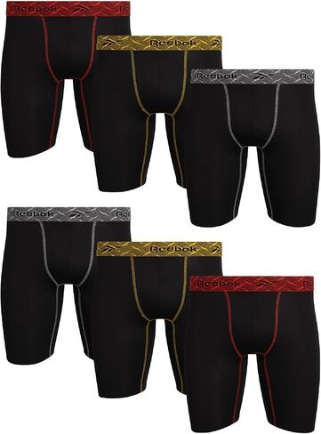 Reebok Men’s Underwear – Long Leg Performance Boxer Briefs (6 Pack) in Saudi Arabia