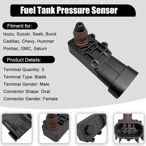 13502903 Fuel Tank Pressure Sensor with Wiring Harness Compatible with Buick Chevy Impala Silverado Equinox Cobalt Cadillac GMC Hummer Pontiac Replaces 13502510/160073-3106/160073-3102 in Kuwait