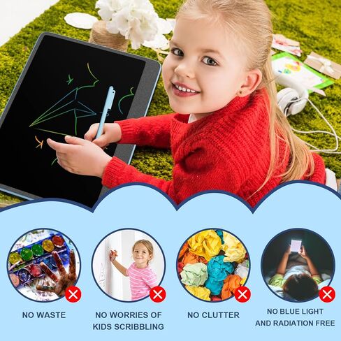 LCD Writing Tablet, 2PCS 16 Inch Colorful Drawing Pad for Kids, Eye Protection Drawing Pads with Lock & Erase FUNC, Birthday and Christmas Gifts for 3 4 5 6 7 8 Year Old Girls Boys in Kuwait
