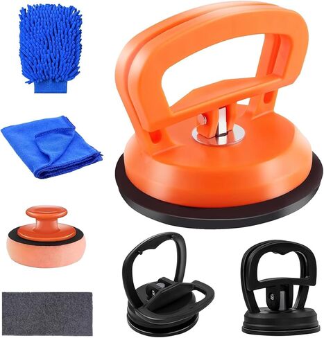 Dent Puller,7 Pack Car Dent Puller Kit,Car Dent Remover Tool for Car,Paintless Dent Removal Kit,Hail Dent Removal Kit,Dent Puller Suction Cup for Dent Remover,Glass,Screen,Moving (Large in Saudi Arabia