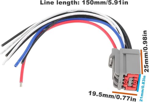 ECSiNG Car Rear Wiper Motor 8 Pin Connector Tail Wire 3U2Z-14S411-DYB WPT-1212 Compatible with Ford Edge 07-15 Explorer 02-10 in Kuwait