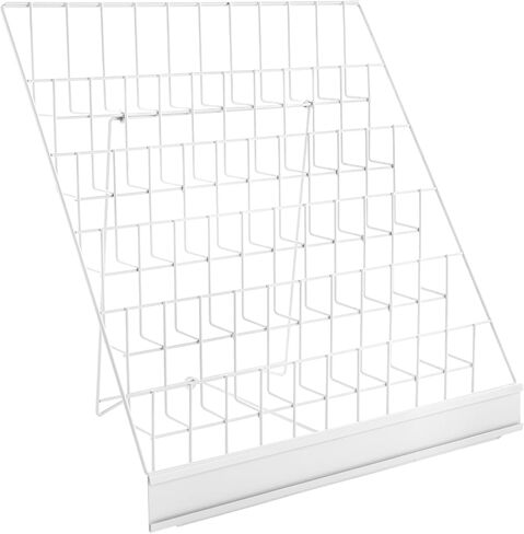 6 Tier Wire Countertop Book Rack, Foldable Magazine Rack for Desktop, Heavy Duty Iron Book Display Stand for Home Office, Classroom, Library, Coffee Shop – Holds 44 lbs (White) in Kuwait