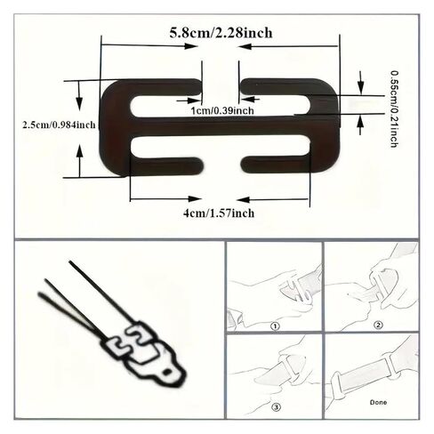Universal Children Seat Belt Buckle Clip - 2/4Pcs Adjustable Shoulder Restraint for Car(4pcs) in Kuwait