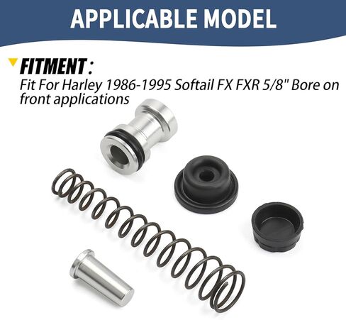 5/8" Bore Front Brake Master Cylinder Rebuild Kit For Harley 1986-1995 Softail Bad Boy Heritage Special Wide Glide Fat Boy Low Rider FXSTS FXSTC FLST FXST FXLR # 45072-87 in Kuwait