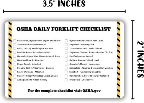 Qualified Forklift Operator Cards | 5 pk Bulk Plastic Wallet Cards for Aerial Lift Operators Accessories for Safety Checklist 3.5 x 2.25" in Kuwait