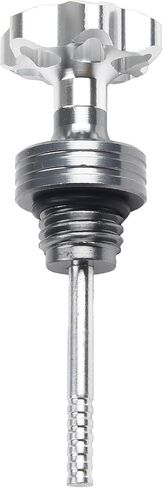 CNC Aluminum Engine Oil Dipstick Cap, Crankcase Level Gauge For Scooter Motorcycle(Silver) in Kuwait