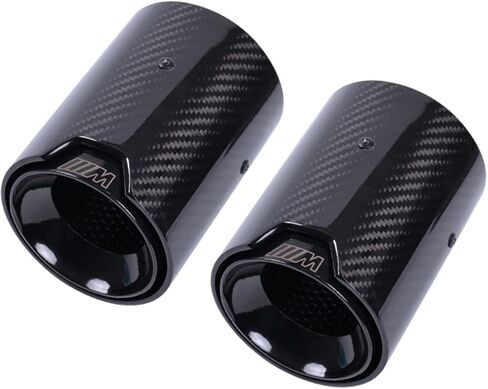 مجموعة مكونة من قطعتين من أطراف عادم ألياف الكربون لسيارة BMW F20 F21 F22 F23 F30 F31 F32 F33، طرف أنبوب خلفي من الطبقة الداخلية باللون الأسود اللامع (M135i/M140i/M235i/M240i) in Kuwait