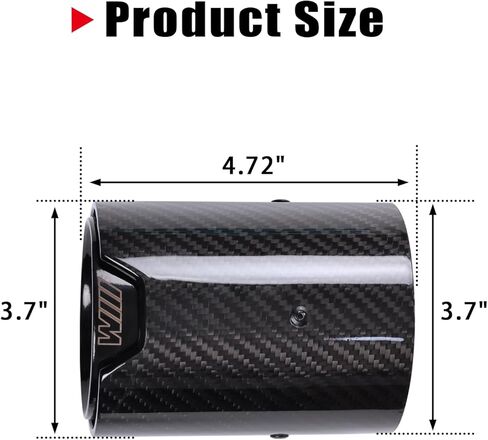 مجموعة مكونة من قطعتين من أطراف عادم ألياف الكربون لسيارة BMW F20 F21 F22 F23 F30 F31 F32 F33، طرف أنبوب خلفي من الطبقة الداخلية باللون الأسود اللامع (M135i/M140i/M235i/M240i) in Kuwait