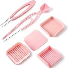 6 Pcs 2.6mm Fuse Beads Picking Set, All-in-1 Fuse Beads Picking Tray Kits with Single-Tip Tweezer, Bead Scoop,Fuse Bead Organizer Tray DIY Craft for Experienced Enthusiasts in Saudi Arabia