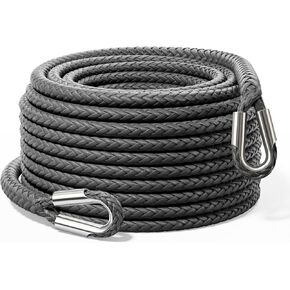 Synthetic Winch Rope Extension - 1/4'' X 50ft 10,000 LBS Heavy Duty Extension Winch Line Cable Replacement for ATV UTV Off Road Vehicle Jeep Truck - Grey in Saudi Arabia