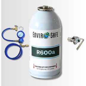 ENVIRO-SAFE R600 Refrigerant in an 6oz Piercing Style Container for Recharge Kit – Includes (1) 6oz. Can, Gauge Set & Bullet Piercing Valve (Recharge Kit) in Kuwait