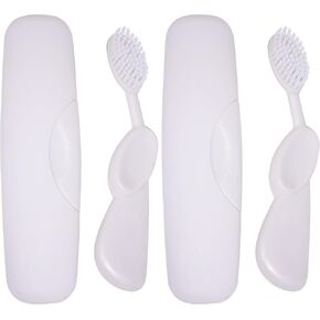 RADIUS Toothbrush Original Big Brush, BPA Free ADA Accepted - Left Hand - Periwinkle Brush with Periwinkle Case in Saudi Arabia