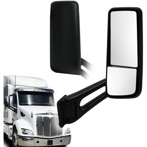 مرآة باب تناسب 2013-2022 Peterbilt 579 Truck Power Heater Mirrors (أسود، يمين) in Kuwait