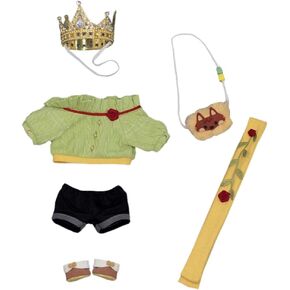 niannyyhouse 10cm 20cm Plush Doll Clothes Crown Green Sweater Shorts Scarf Backpack Stuffed Doll Dressup (20cm) in Kuwait