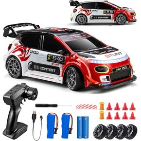سيارة الانجراف RC، سيارة الانجراف بالتحكم عن بعد 1/24 للبالغين والأطفال، 20 كم/ساعة 4WD سيارات RC منخفضة/عالية السرعة مع أضواء LED، إطارات انجراف إضافية، مركبة للأولاد والبنات المبتدئين في الداخل والخارج باللون الأزرق in Kuwait