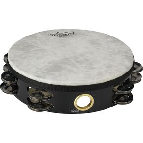 Remo Fiberskyn Tambourine - Quadura Black, 8" in Kuwait