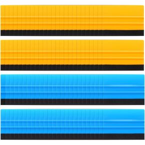 100 Pcs Squeegee for Vinyl Decals, 4 Inch Felt Edge Scraper Applicator Tool for Car Window Tint, Windshield Glass Cleaning, Wallpaper Installation - 50 Blue & 50 Yellow in Kuwait