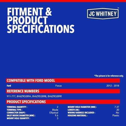 JC Whitney JFBAJCWVCS00099 Vapor Canister Purge Solenoid - متوافق مع Ford Focus 2012-2018 - 2.0L in Kuwait