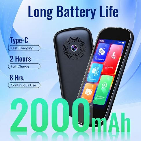SKARA Real Time Language Translator Device, Offline & WiFi Translator, 137 Languages Voice Translator with Photo Translation, Portable Instant Translator for Travel, Business & Learning in Kuwait