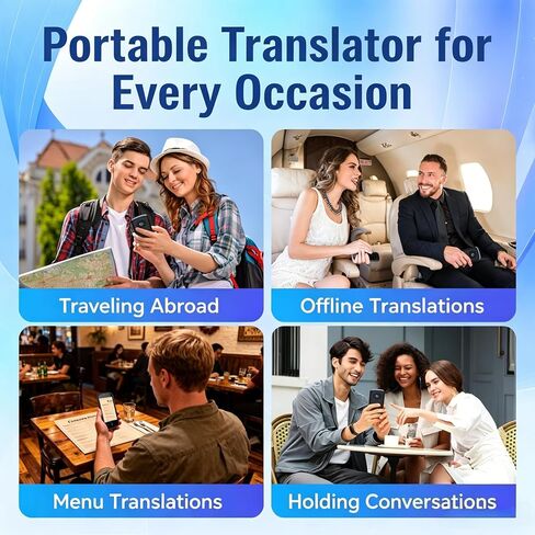 SKARA Real Time Language Translator Device, Offline & WiFi Translator, 137 Languages Voice Translator with Photo Translation, Portable Instant Translator for Travel, Business & Learning in Kuwait