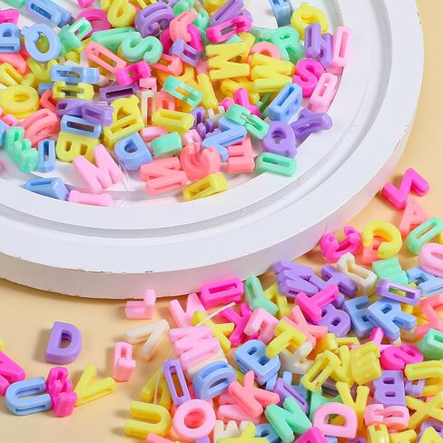 400 قطعة من خرز الحروف الأبجدية الكبيرة من SULIKJHUI، خرزة بأحرف كبيرة من A-Z لصنع المجوهرات، وسلاسل المفاتيح، والأساور، والقلائد، والحرف اليدوية، وخرز بلاستيكي أكريليك 1.1 سم مع فتحة كبيرة (ألوان الماكارون) in Kuwait