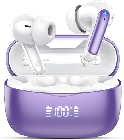 AI Translation Earbuds Real Time Voice Translator Device with Audio & Video Calls, 164 Languages, Bluetooth 5.4 Translator Earbuds with APP, Instant Language Translator, Light Silver in Kuwait