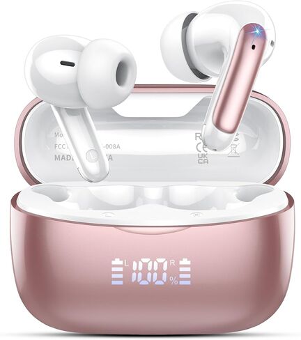 AI Translation Earbuds Real Time Voice Translator Device with Audio & Video Calls, 164 Languages, Bluetooth 5.4 Translator Earbuds with APP, Instant Language Translator, Light Silver in Kuwait