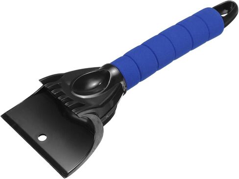 HARFINGTON Ice Scrapers for Car Windshield 10" x 4" Window Frost Removal Tool Snow Scrapers with Foam Handle for Car SUV Truck, Blue in Kuwait