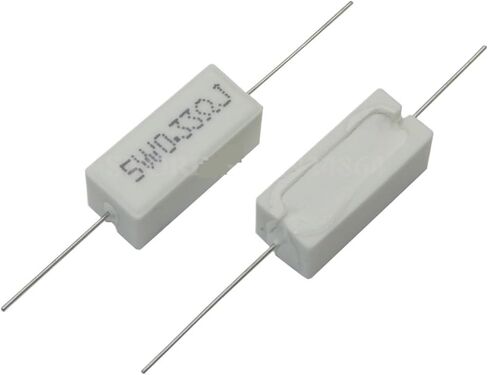 10PCS 5W 10W BPR56 Cement resistance 0.1~10k ohm 0.33R 1R 10R 100R 0.22 0.33 1 10 100 1K 10K ohm Cement resistor(BPR56 0.2 ohm) in Kuwait