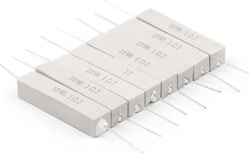 10PCS Ceramic cement resistor 10W accuracy 5% 0.1R/1/2/3/4.7/5/10/22/25/33/39/75/1K 2K 3K 10K 47K(0.75R) in Kuwait