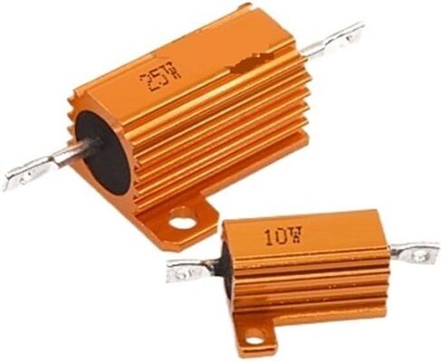 1 قطعة 5 واط 10 واط 25 واط الألومنيوم الطاقة معدن شل حالة Wirewound المقاوم 0.01 ~ 30 كيلو 1 2 3 5 6 8 10 20 100 150 1 كيلو 10 كيلو أوم RX24 المقاوم (10 واط 12R) in Kuwait