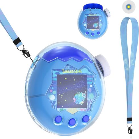 حافظة شفافة لـ Tamagotchi Paradise مع غطاء قرص وحبل للرقبة، واقي شاشة كامل للجسم لملحقات Tamagotchi Paradise، صندوق عرض FILP شفاف للحماية الصلبة مثالي للاستخدام بنفسك in Kuwait