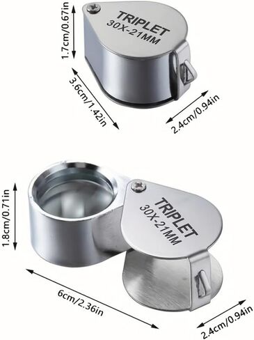 3pcs Jewelers Eye Loupe Set 10X 20X 30X Magnifying Glass Small Jewelry Eye Loop for Jewelers, Gems, Diamonds, Plants, Coins in Kuwait