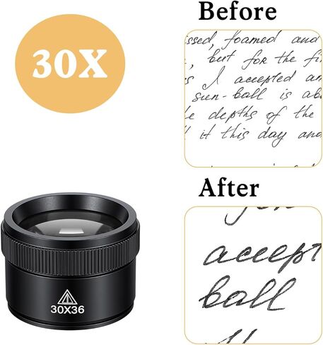 Magnifying Glass Professional Jewelry Loupe 30X Portable Pocket Reading Magnifier Magnifier Optics Loupes Loop Microscope Magnifying Glass Lens Mini Desk Magnifiers for Jeweler Stamps Maps Antique in Kuwait